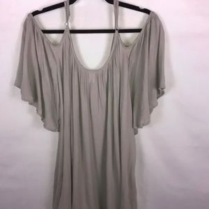 Torrid Cold Shoulder Gray Top